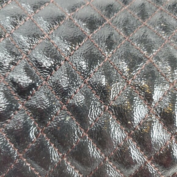 Brighton Black Quilted Leather Braided Trim Large Shoulder Bag - Picture 8 of 16